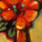 En équilibre  Fleur orange,#EE_112, #ÖM_LOCATION CODE A